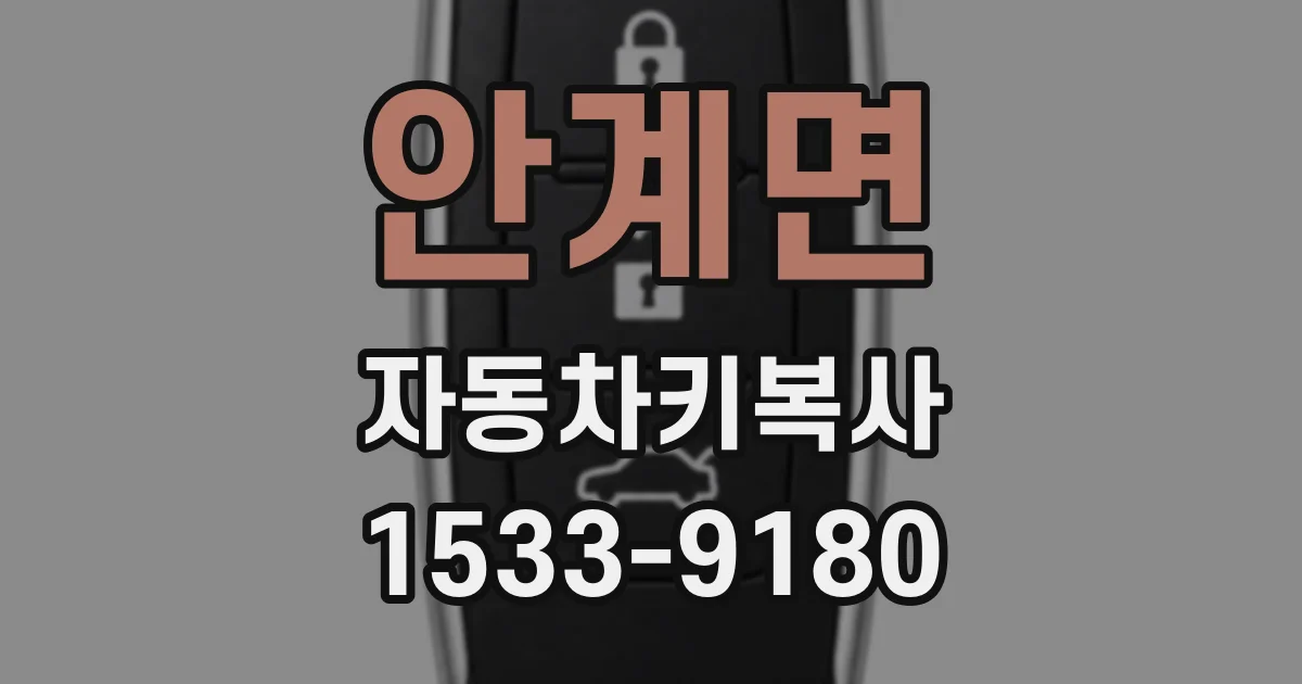 안계면 자동차키복사