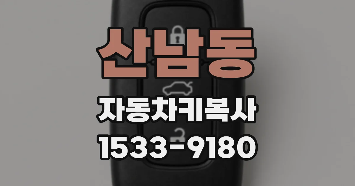 산남동 자동차키복사