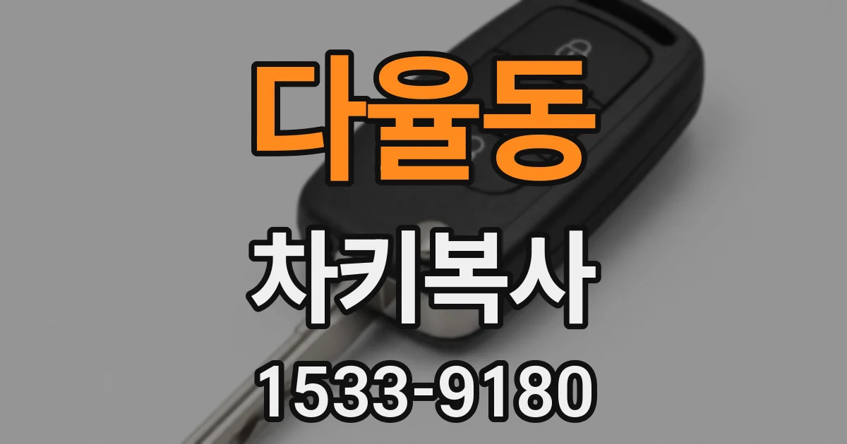 다율동 차키복사