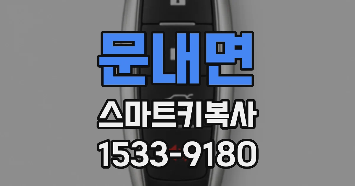문내면 스마트키복사