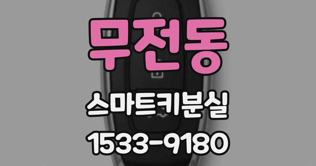 무전동 스마트키분실