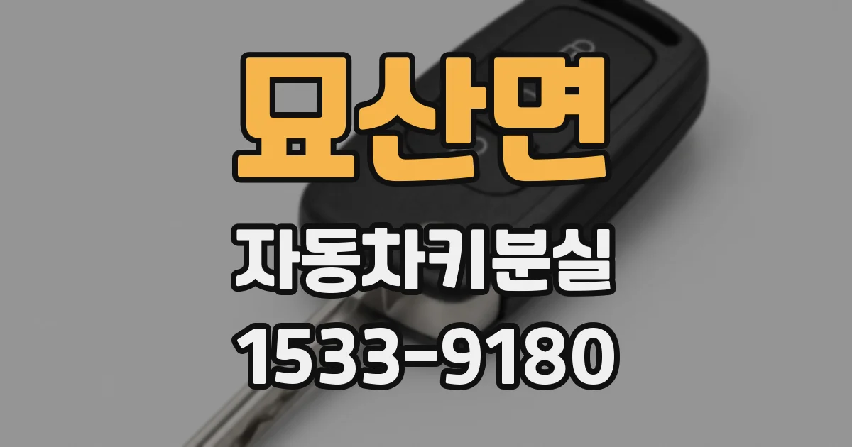 묘산면 자동차키분실