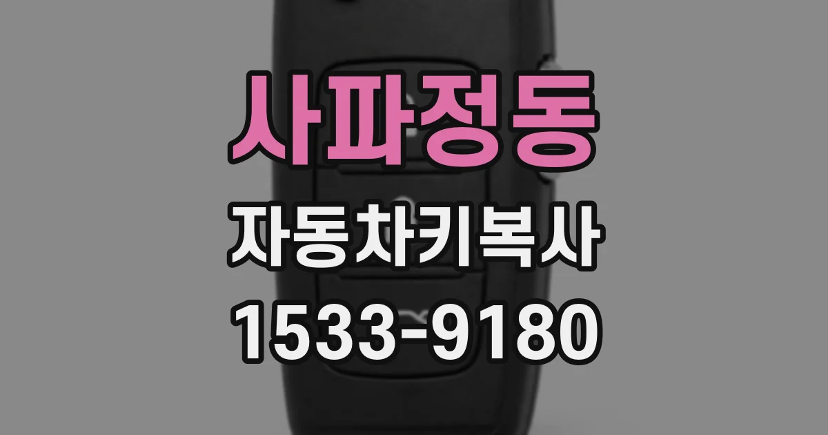 사파정동 자동차키복사
