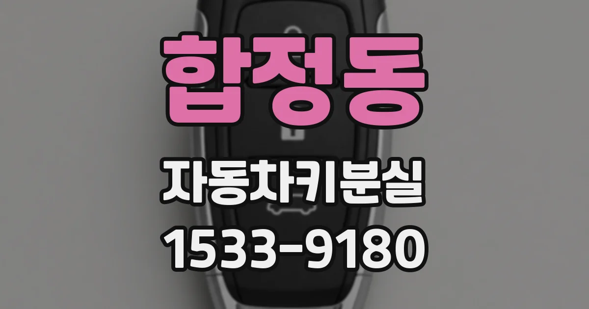 합정동 자동차키분실