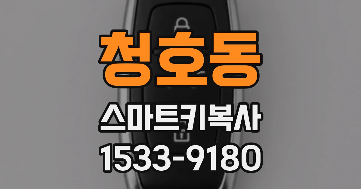 청호동 스마트키복사