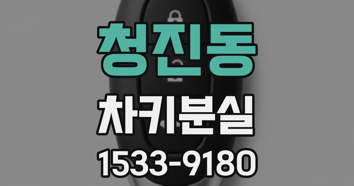 청진동 차키분실