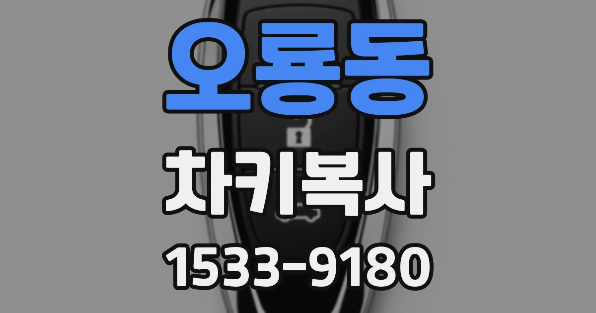 오룡동 차키복사