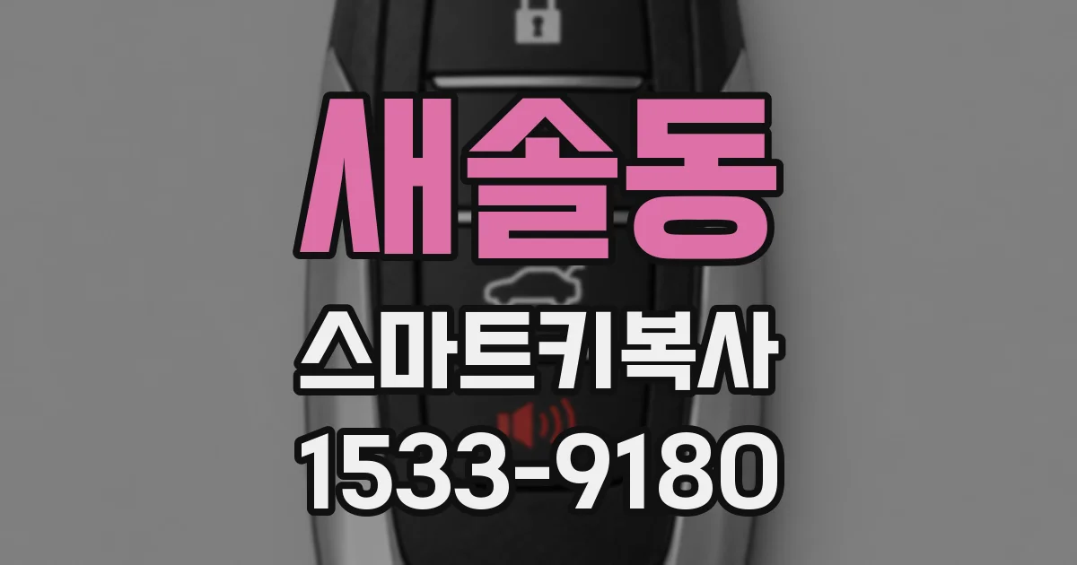 새솔동 스마트키복사