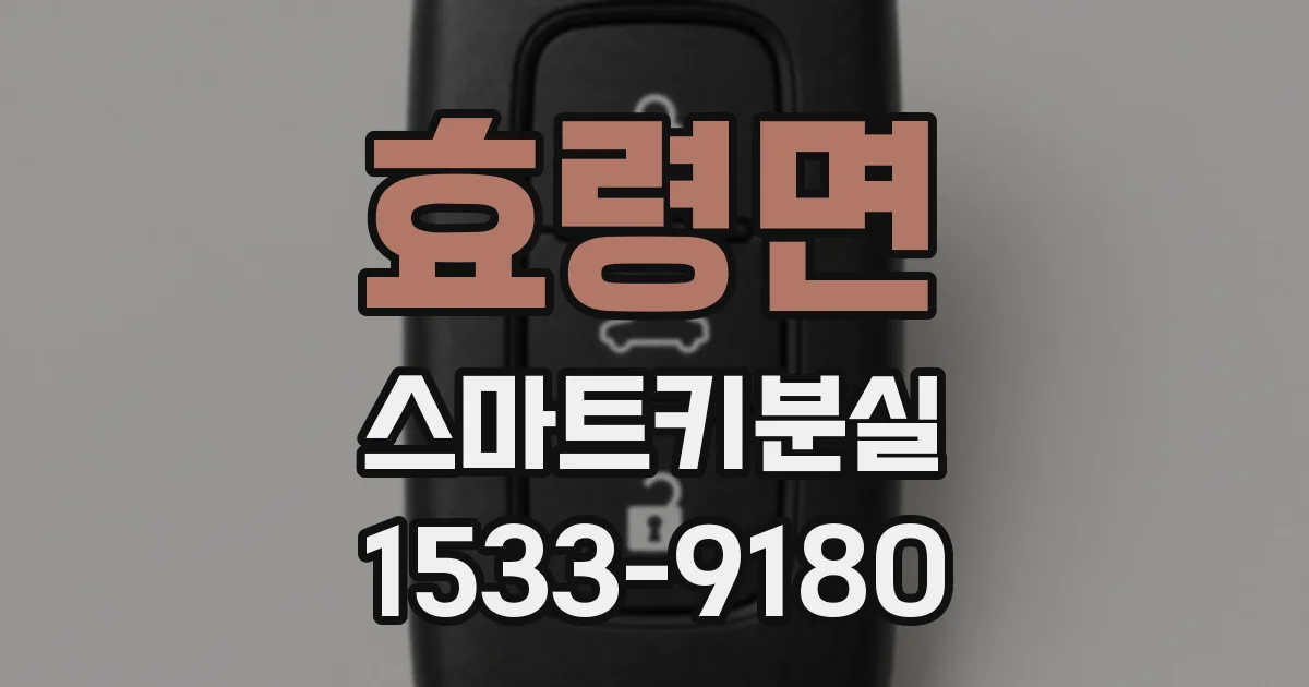효령면 스마트키분실