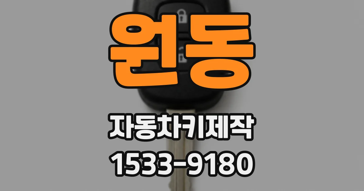 원동 자동차키제작