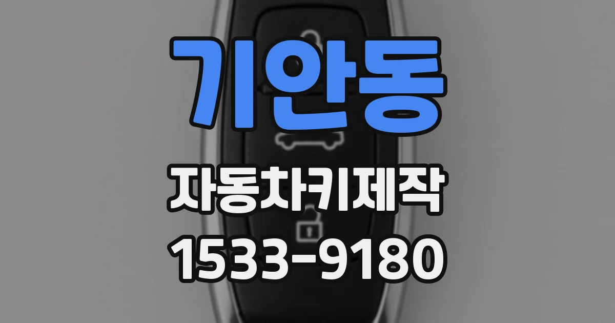 기안동 자동차키제작