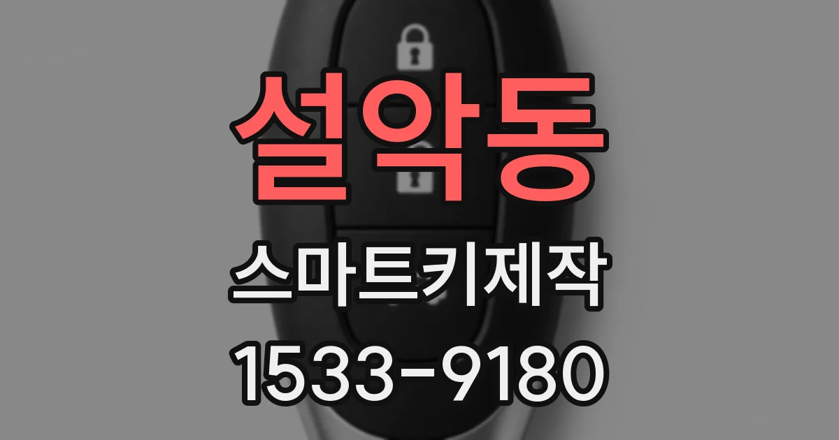 설악동 스마트키제작