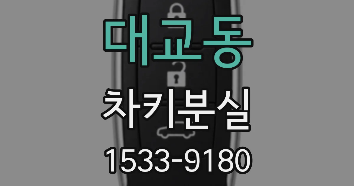 대교동 차키분실