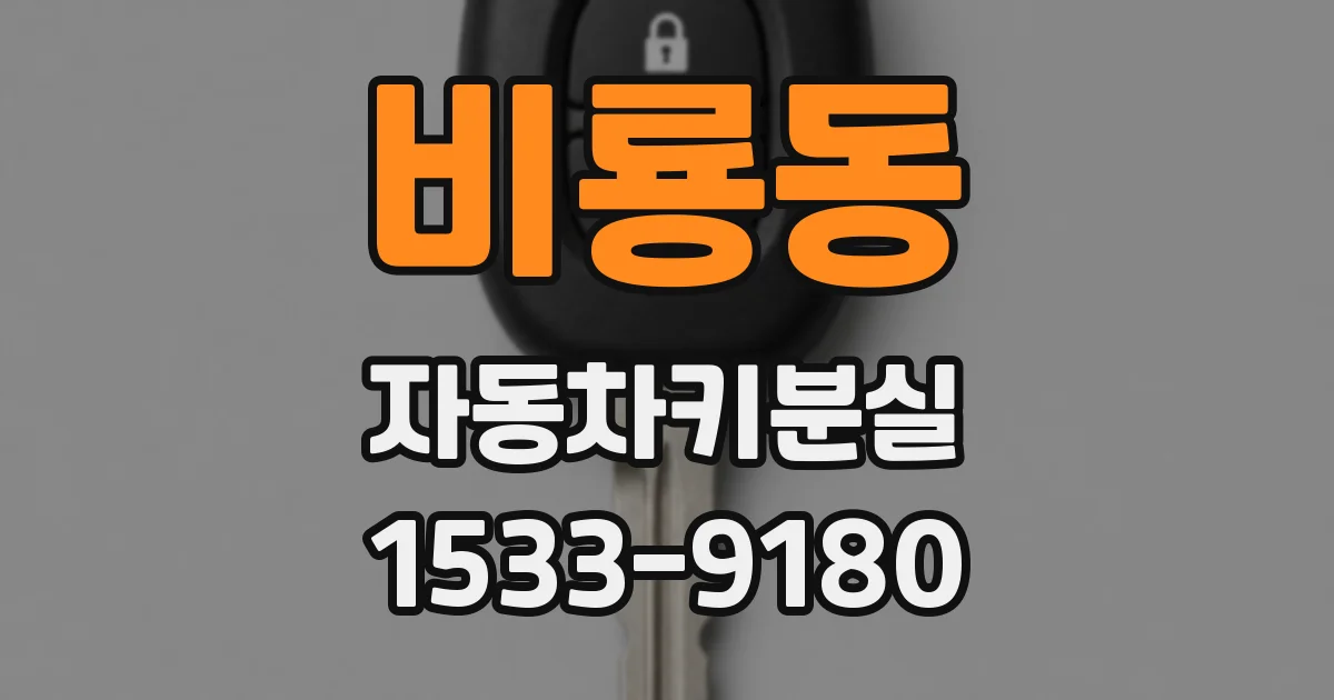 비룡동 자동차키분실