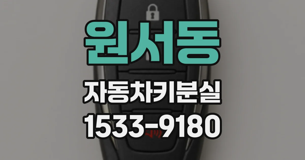 원서동 자동차키분실