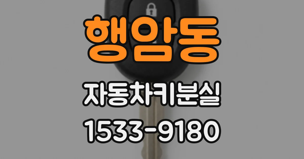행암동 자동차키분실