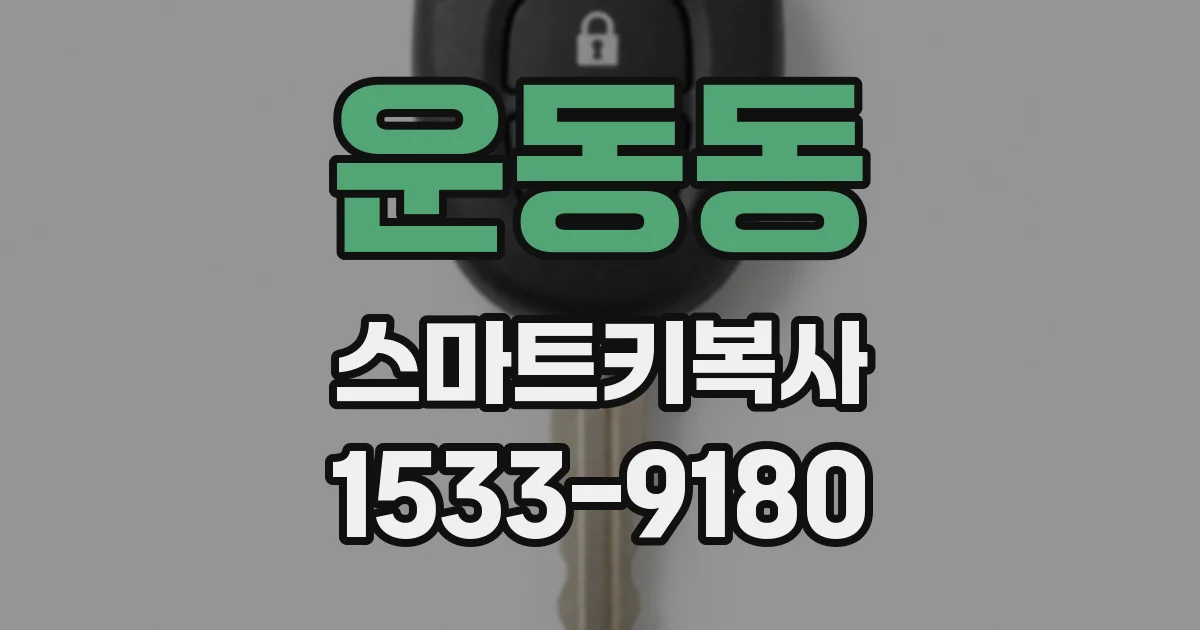 운동동 스마트키복사
