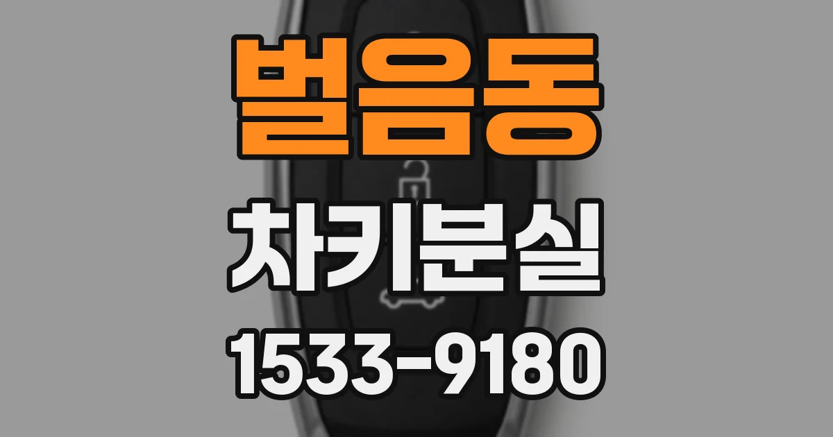 벌음동 차키분실