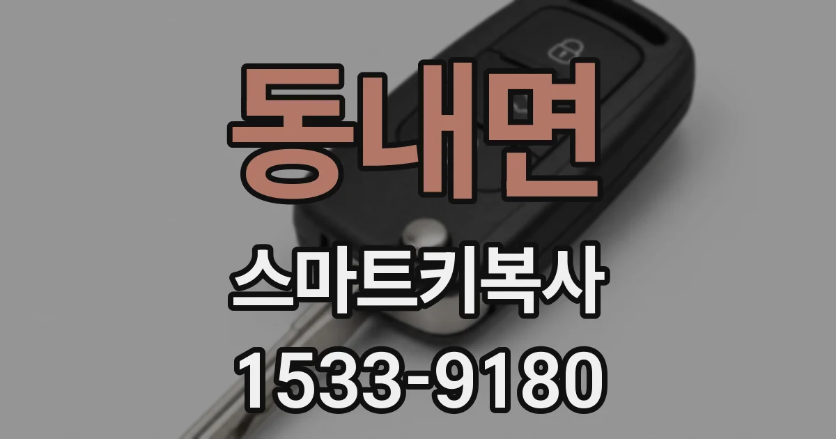 동내면 스마트키복사