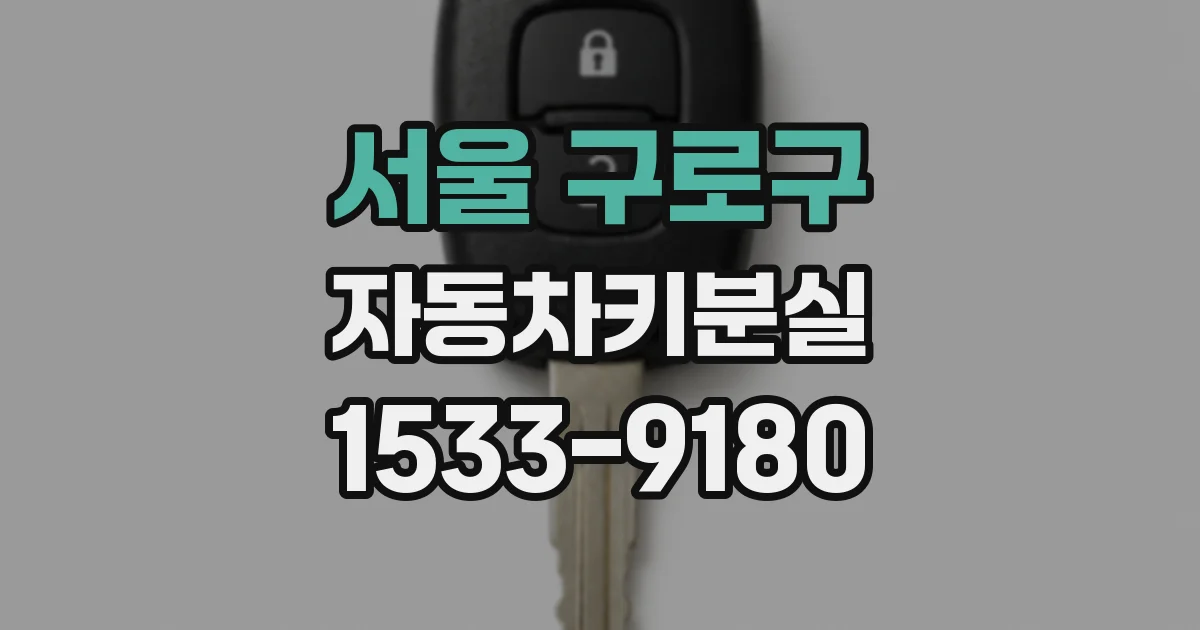 서울 구로구 자동차키분실