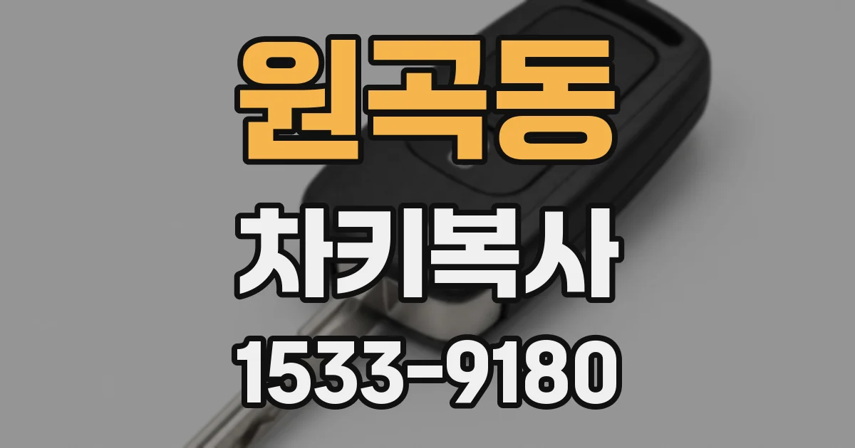 원곡동 차키복사
