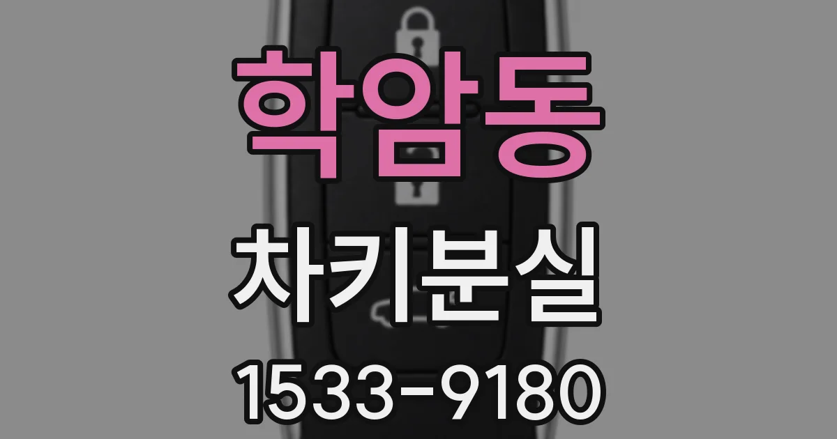학암동 차키분실