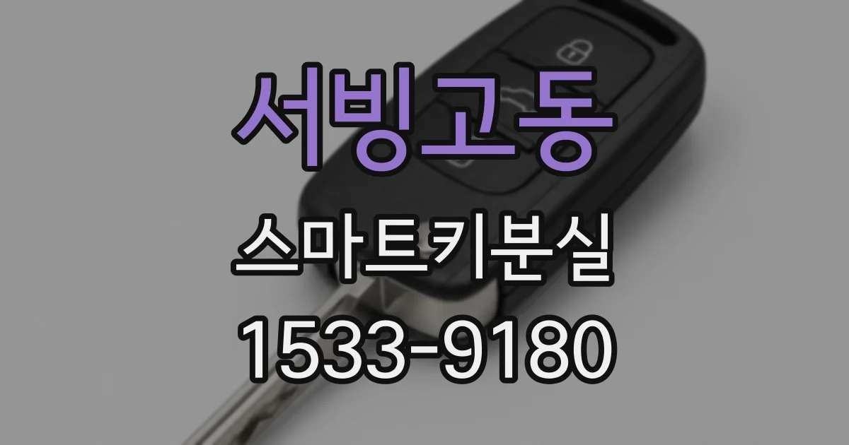 서빙고동 스마트키분실