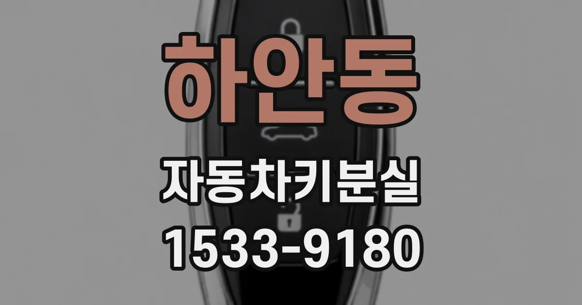 하안동 자동차키분실