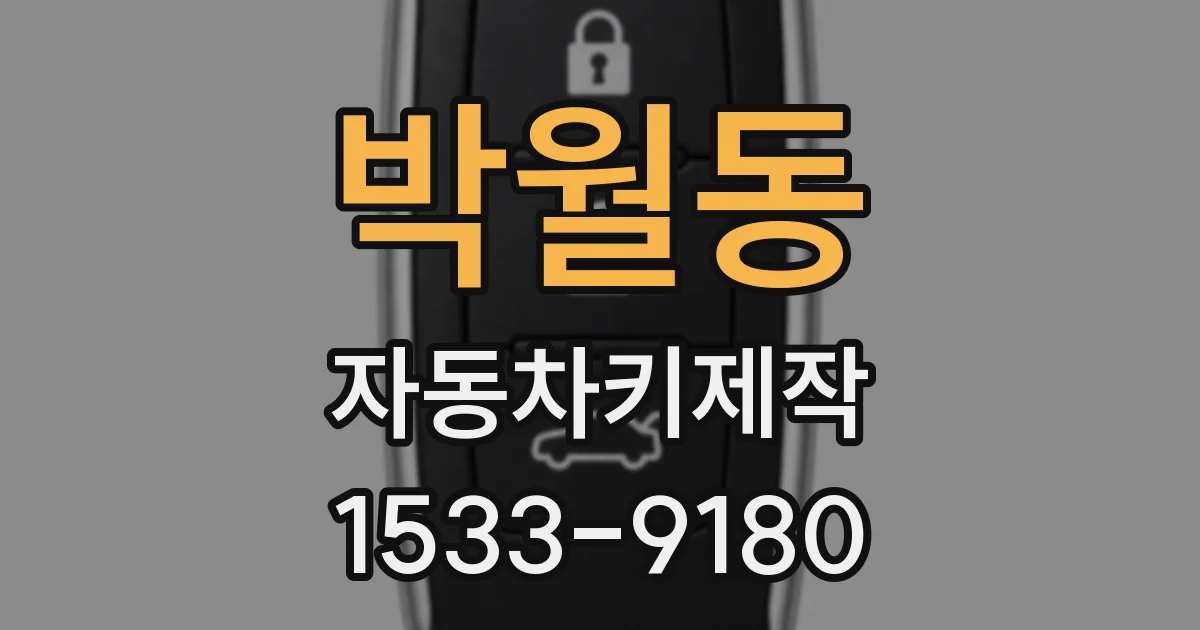 박월동 자동차키제작