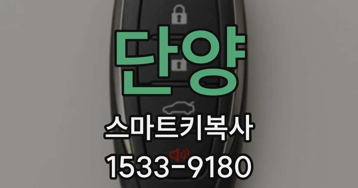 단양 스마트키복사
