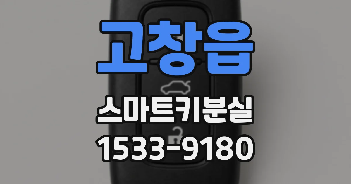 고창읍 스마트키분실