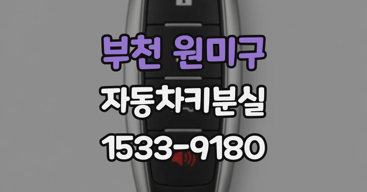 부천 원미구 자동차키분실