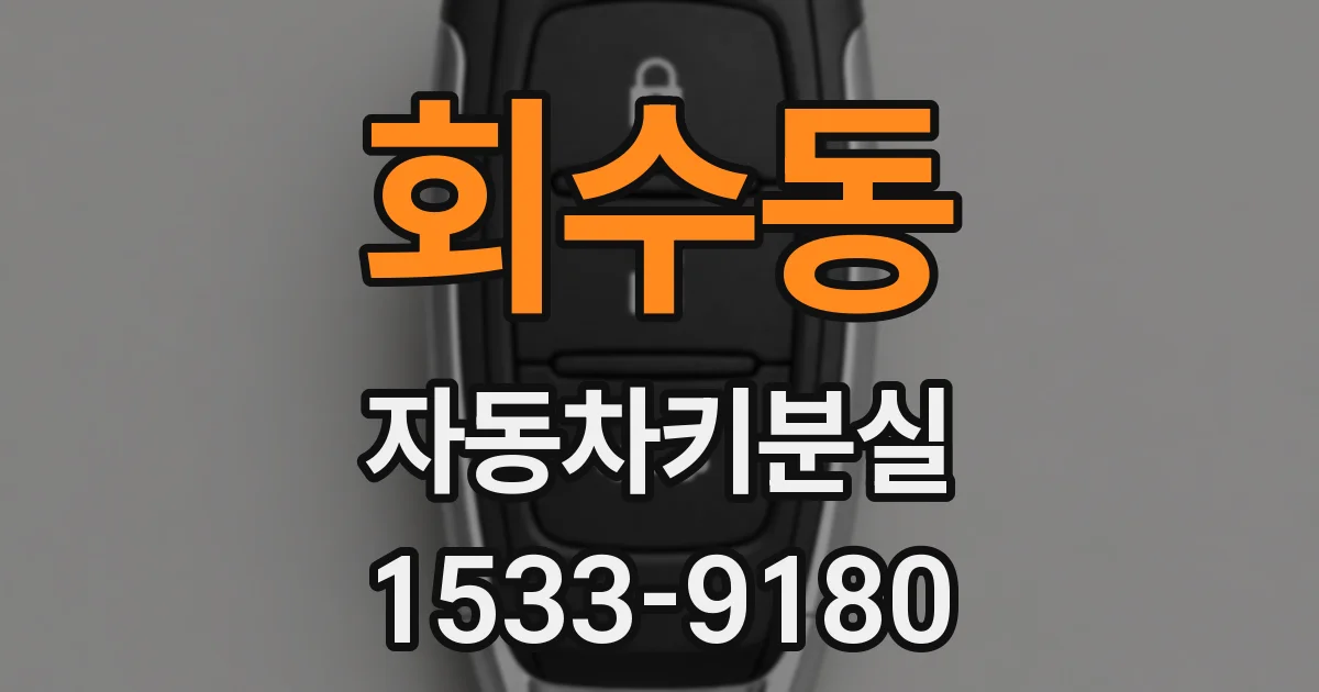 회수동 자동차키분실