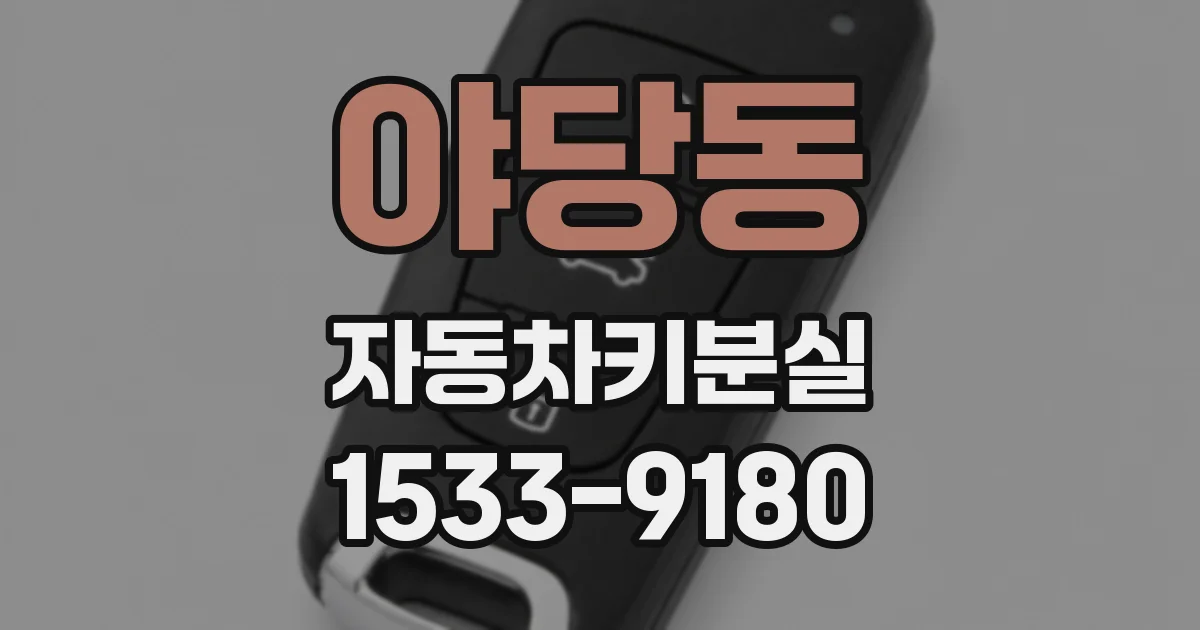 야당동 자동차키분실