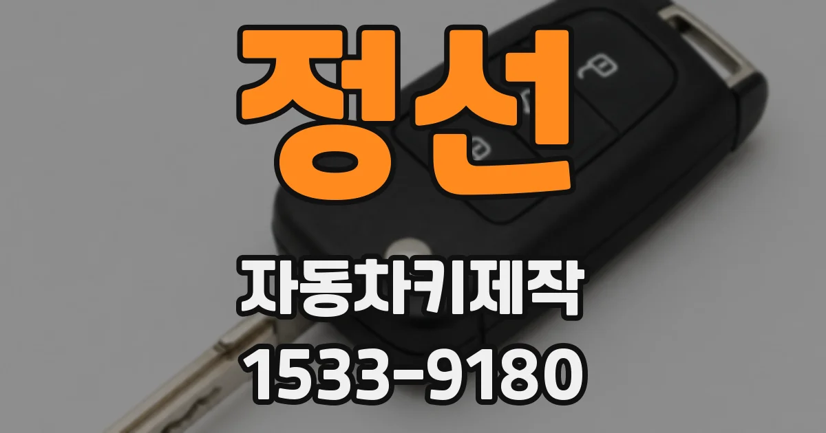 정선 자동차키제작