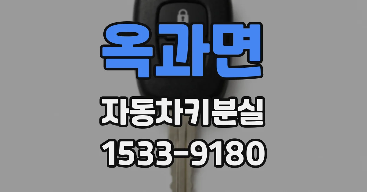 옥과면 자동차키분실