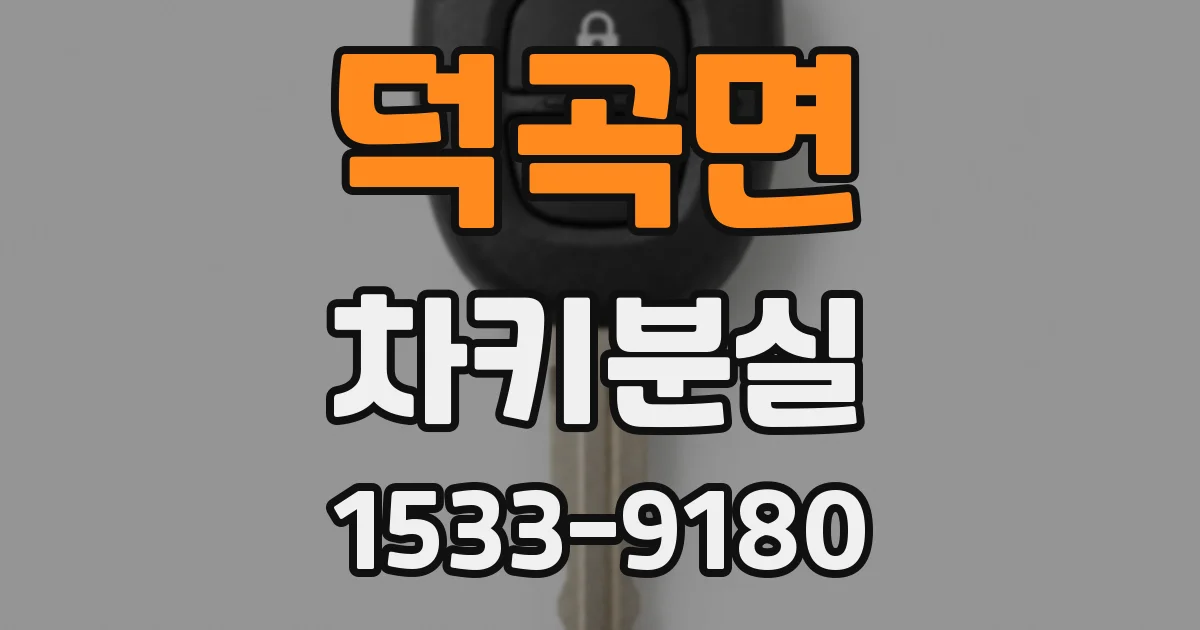 덕곡면 차키분실