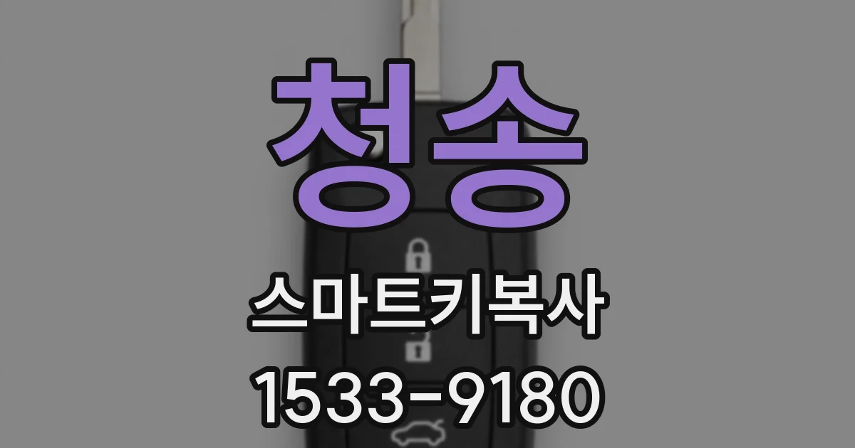 청송 스마트키복사