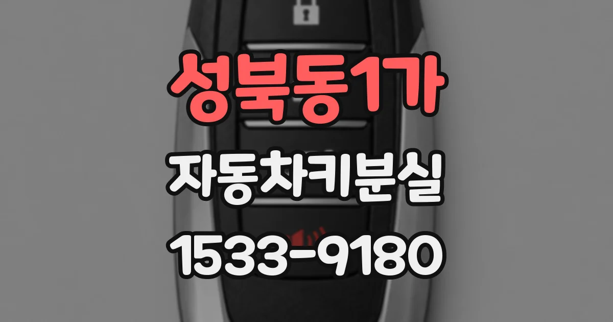 성북동1가 자동차키분실