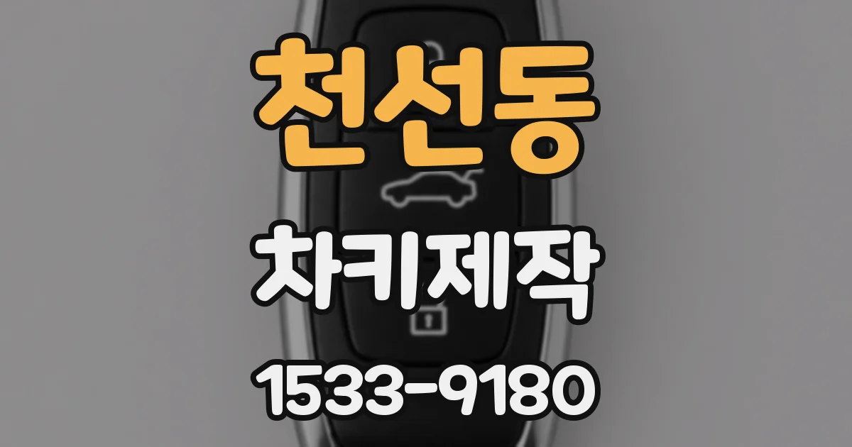 천선동 차키제작