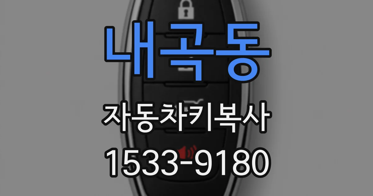 내곡동 자동차키복사