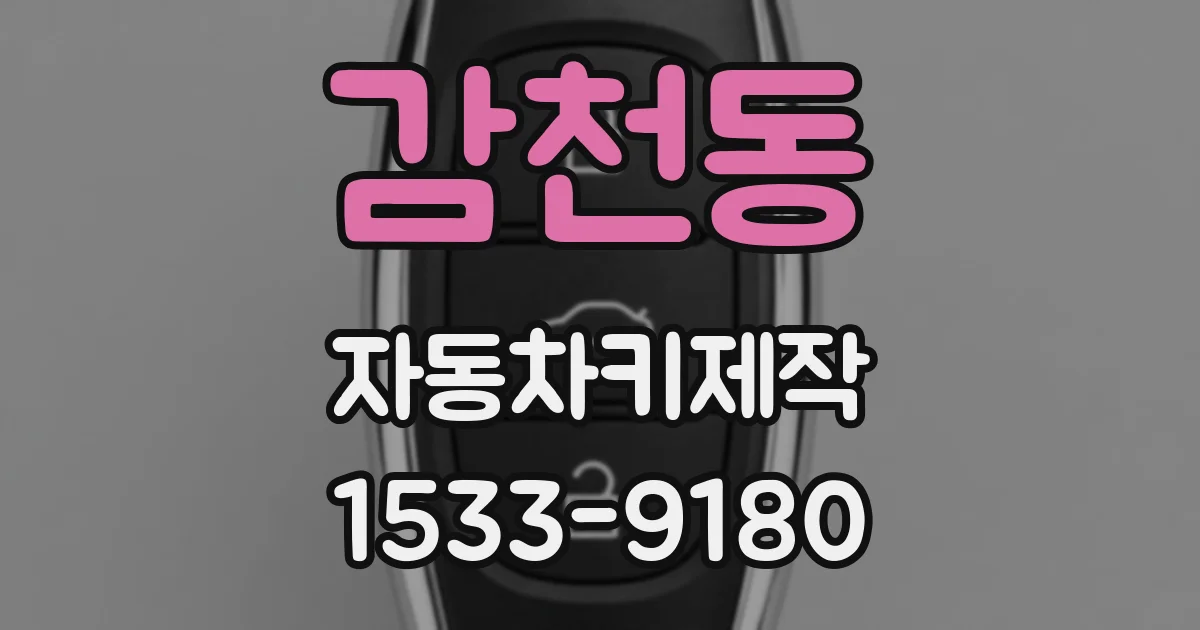 감천동 자동차키제작