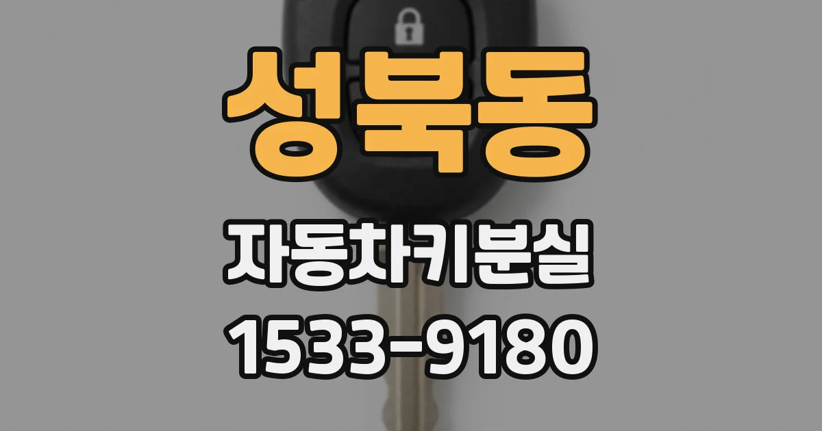 성북동 자동차키분실