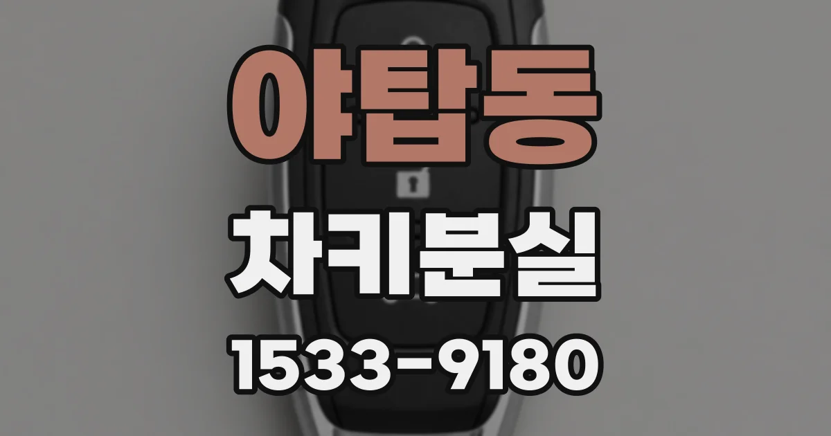 야탑동 차키분실