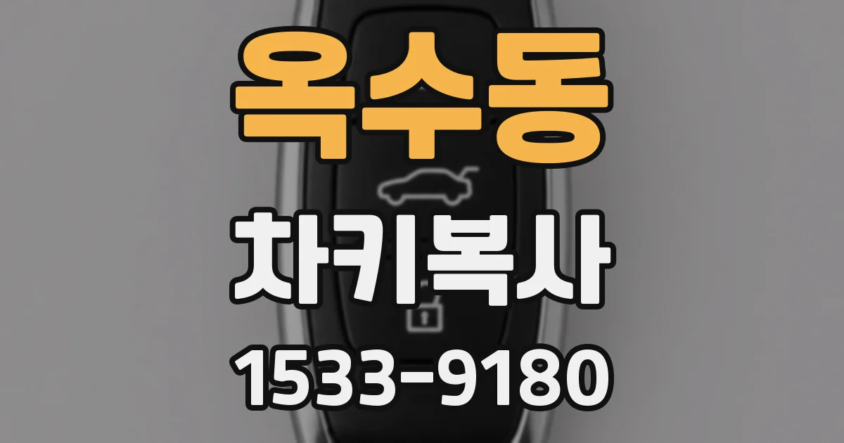 옥수동 차키복사