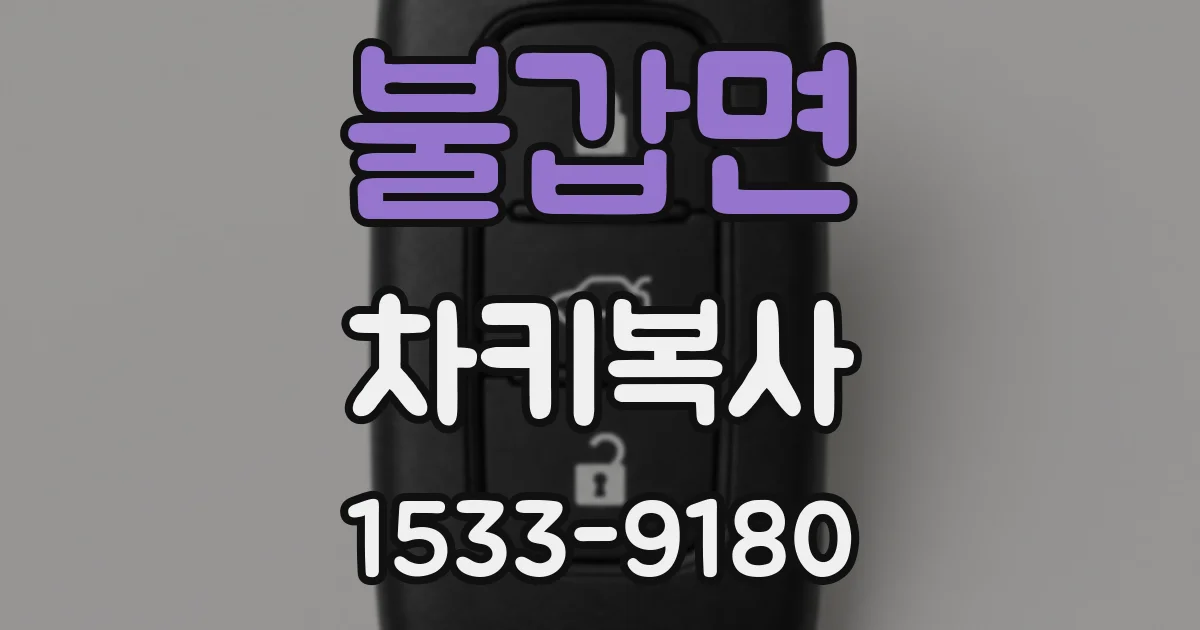 불갑면 차키복사