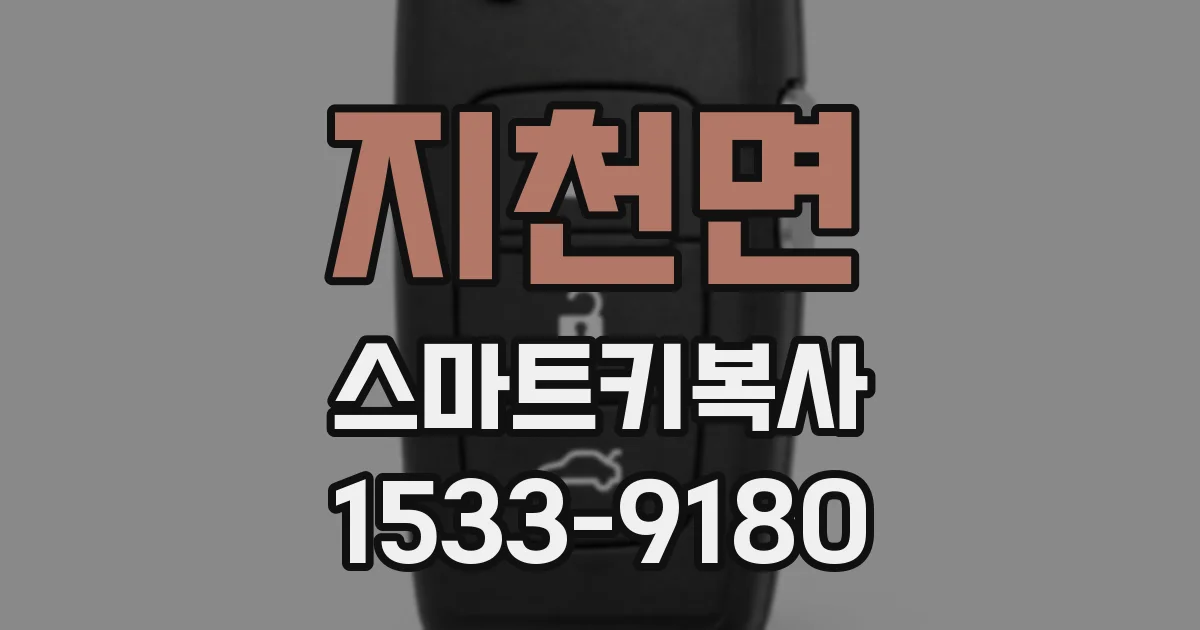 지천면 스마트키복사