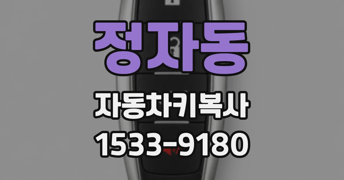 정자동 자동차키복사