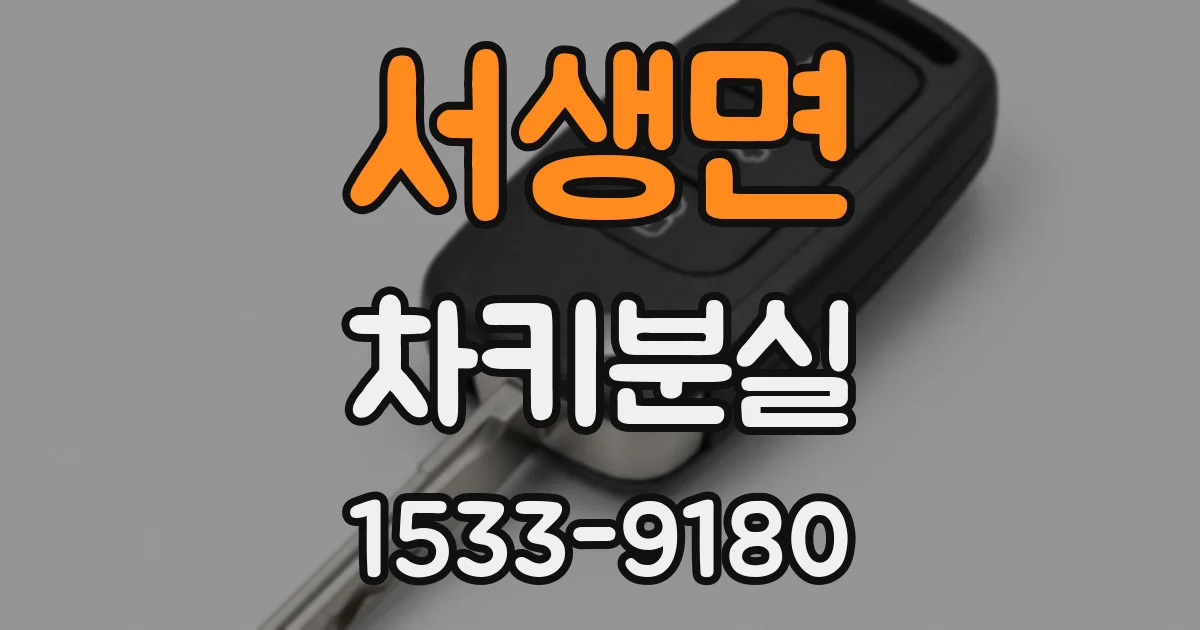 서생면 차키분실