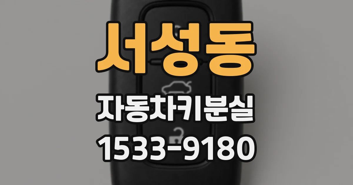 서성동 자동차키분실